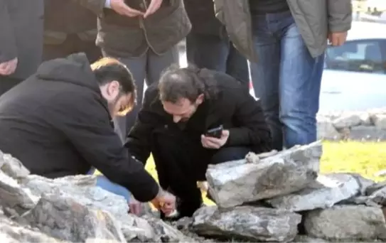 Aydınlatma Direği İçin Açılan Çukurdan Çıkan Kemiklere İnceleme