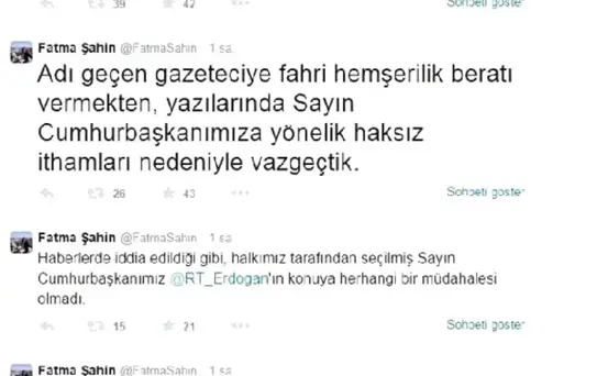 Fatma Şahin: Erdoğan'a İthamda Bulunana Hemşehrilik Beratı Vermeyiz