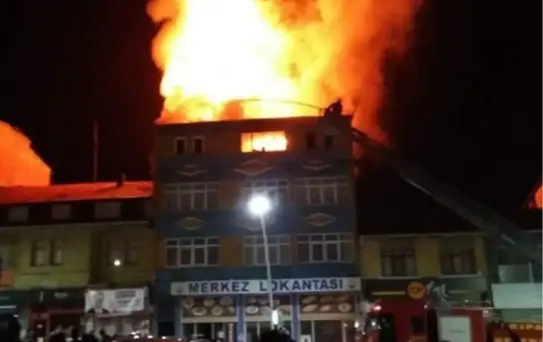 Eskipazar'da Ev Yangını