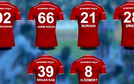 Sivasspor'da Forma Numaraları Belirlendi
