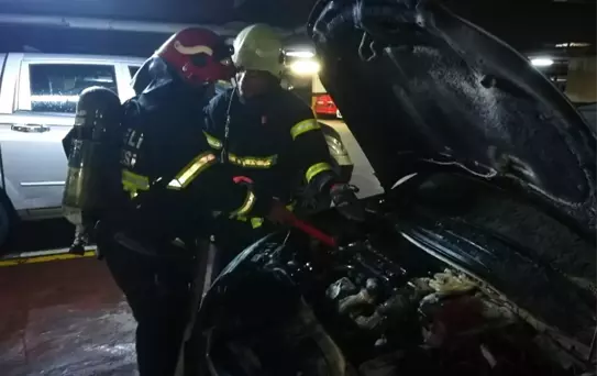 Otoparkta Çıkan Yangın Korkuttu