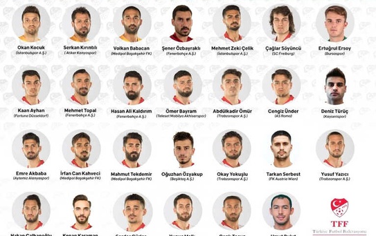 A Milli Takım'ın İran, Tunus ve Rusya Kadrosu Belli Oldu