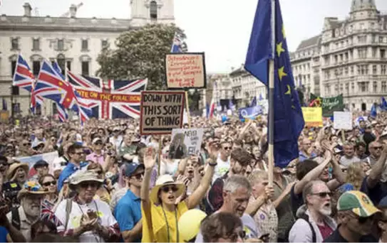 AB'de Kalmak İsteyenler Yürüdü