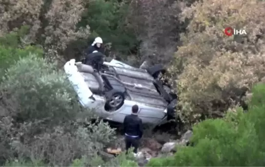 Taklalar atarak 80 metrelik şarampole yuvarlanan aracın sürücüsü o araçtan sağ çıktı