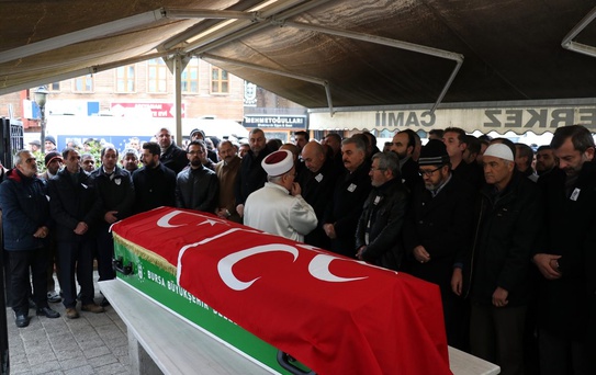 Bursa'da hayatını kaybeden MHP İlçe Başkanı Beysir, toprağa verildi