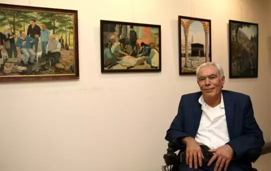 ALS hastası Ressam Yağcı, MTSO'da 'Engelsiz Renkler' sergisi açtı