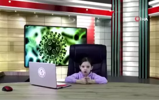 Anaokulu öğrencisinden korona virüse karşı videolu mesaj