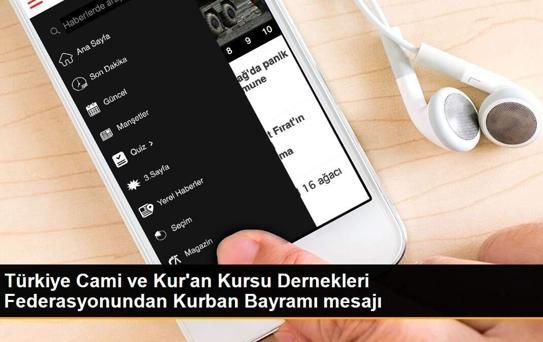 Türkiye Cami ve Kur'an Kursu Dernekleri Federasyonundan Kurban Bayramı mesajı