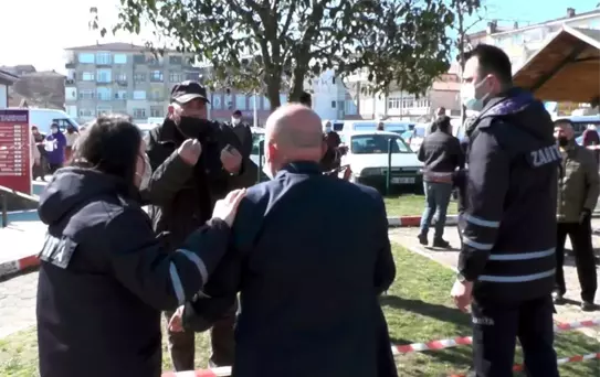 HES kodu isteyen zabıta ile vatandaş arasında tartışma