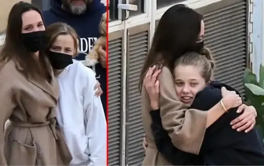 Kansere yakalanmamak için iki memesini de aldırmıştı: Angelina Jolie'yi hastane kapısında çocukları böyle karşıladı