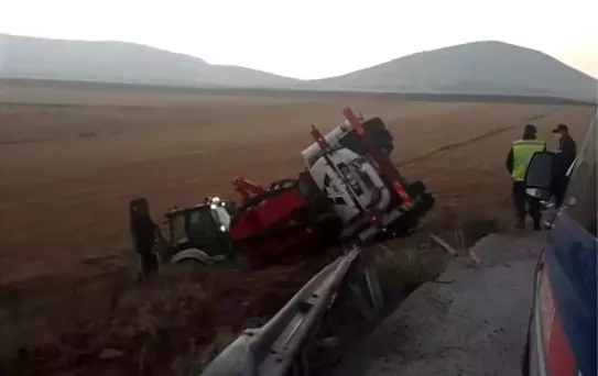 Kütahya'da beton mikseri devrildi: 1 ölü, 1 yaralı