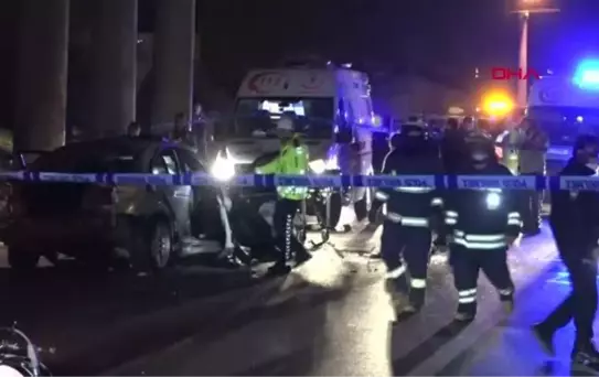 İki köprü arasından aşağı uçan otomobilin sürücüsü öldü, 3 arkadaşı ağır yaralı