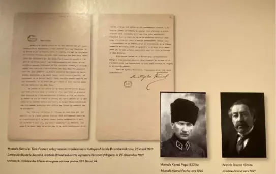 Atatürk'ün '1921 Ankara Antlaşması' için Fransa'ya yazdığı mektup sergide