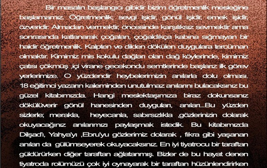 21 öğretmenin anılarını yazdığı 'Katre-i Hatıra' kitabı öğretmenlere hediye edildi