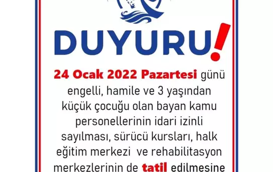 Dursunbey Kaymakamlığı'ndan izin duyurusu