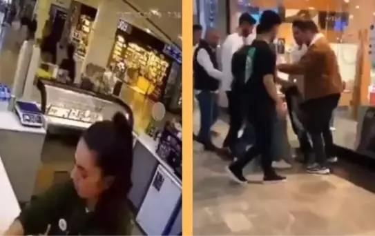 Tacize karşı öz savunma! AVM'de çalışan genç kadın kendisini gizlice kaydeden yabancı uyruklu tacizcinin telefonunu alıp kırdı