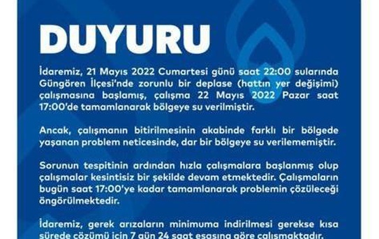 Güngören'de iki gün süren su kesintisi vatandaşları isyan ettirdi