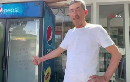 Kapalı marketten önünden mangal kömürü alıp cama not bıraktılar