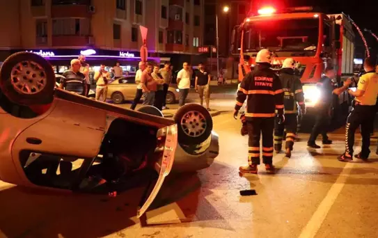 Son dakika! Edirne'de kontrolden çıkan otomobil takla attı: 2 yaralı