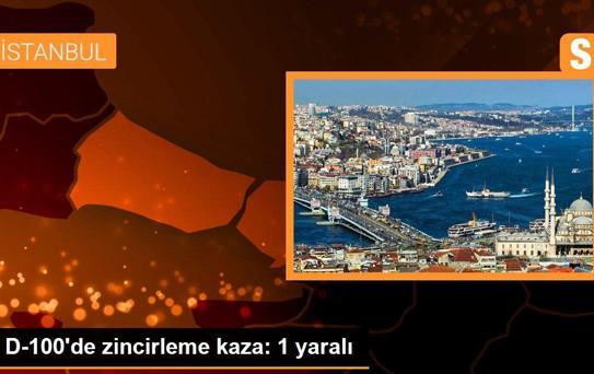 D-100'de zincirleme kaza: 1 yaralı