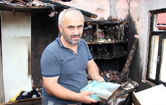 40 günlük bebeğin ağlamasıyla yangından kurtuldular