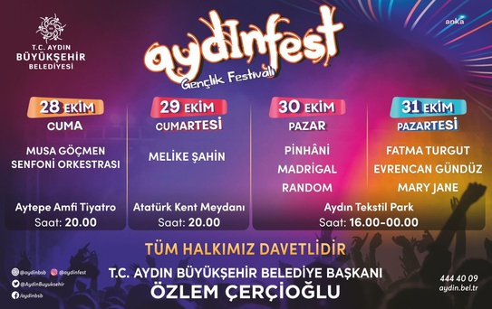 Aydın haberleri... Aydın Büyükşehir, Cumhuriyet Coşkusunu Aydınfest ile Birlikte Kutlayacak