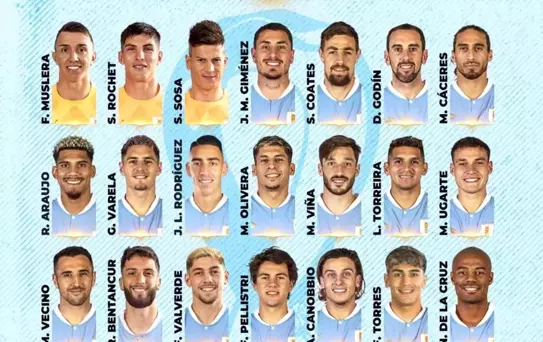 Uruguay'ın Dünya Kupası kadrosu açıklandı
