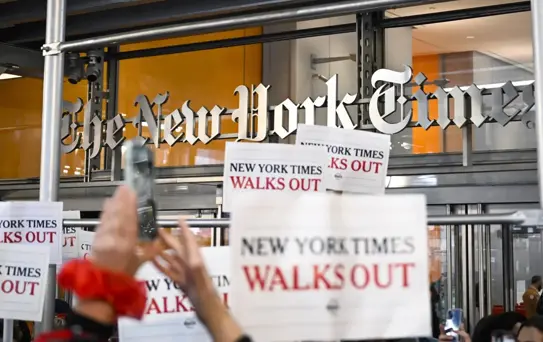ABD'de New York Times gazetesi çalışanlarından 24 saatlik iş bırakma eylemi