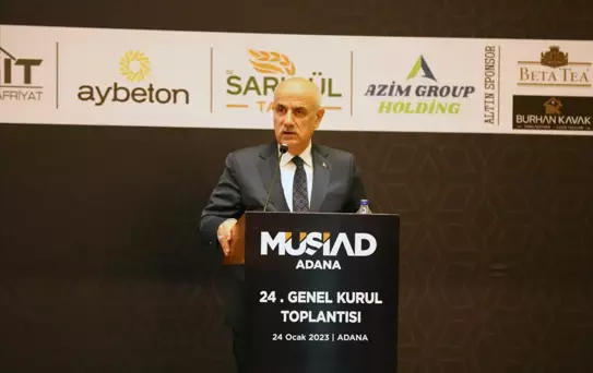 Tarım ve Orman Bakanı Kirişci, MÜSİAD Adana Şubesi Genel Kurulu'nda konuştu