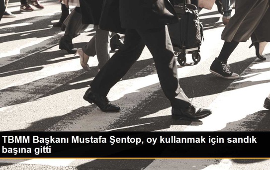 TBMM Başkanı Mustafa Şentop, oy kullanmak için sandık başına gitti
