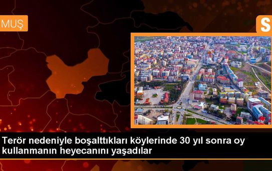 Terör nedeniyle göç eden vatandaşlar 30 yıl sonra köylerinde sandık başına gitti