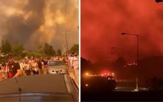 Son Dakika: 6 gündür alevlere teslim olan Rodos Adası'ndaki Türk vatandaşları tahliye edildi
