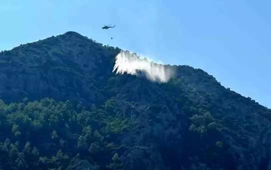 Gazipaşa'da Yıldırım Düşmesi Sonucu Çıkan Orman Yangını Kontrol Altına Alındı