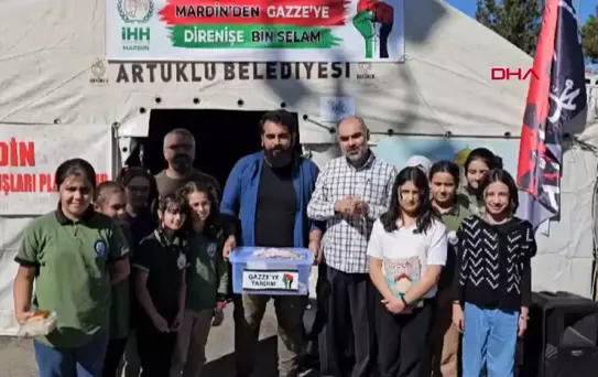Mardin Ortaokulu Öğrencileri Filistin'e Yardım Topladı