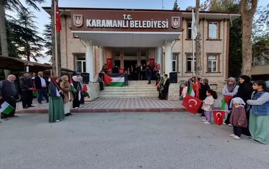 Burdur'da İsrail'in Gazze'ye saldırıları protesto edildi