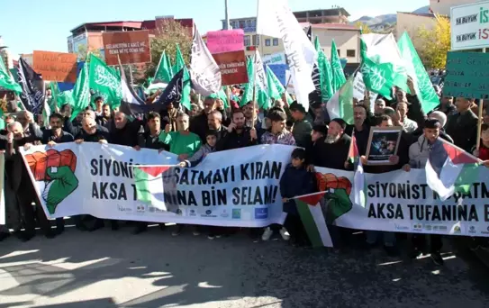 Muş'ta İsrail'in Gazze'ye yönelik saldırıları protesto edildi