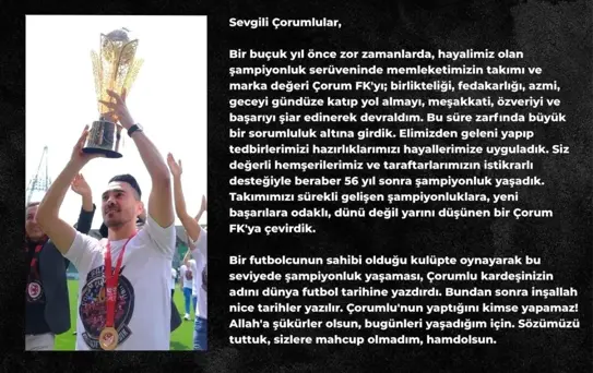 Ahlatcı Çorum FK Kaptanı Murat Yıldırım Futbolu Bıraktı ve Hisselerini Devretti