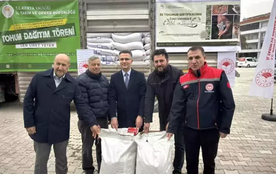 Konya'da çiftçilere sertifikalı yeşil mercimek ve kimyon tohumu dağıtıldı