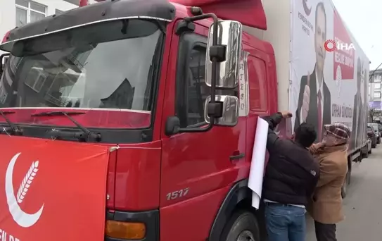 Bu da '10 teker' seçim kamyonu