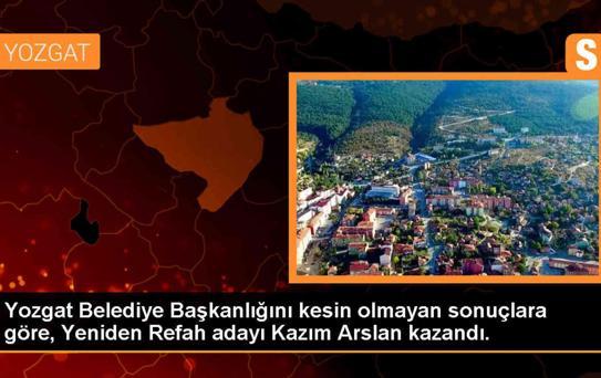 Yozgat Belediye Başkanlığını kesin olmayan sonuçlara göre, Yeniden Refah adayı Kazım Arslan kazandı.