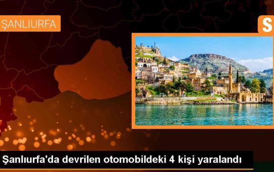 Siverek'te otomobil devrildi, 4 kişi yaralandı