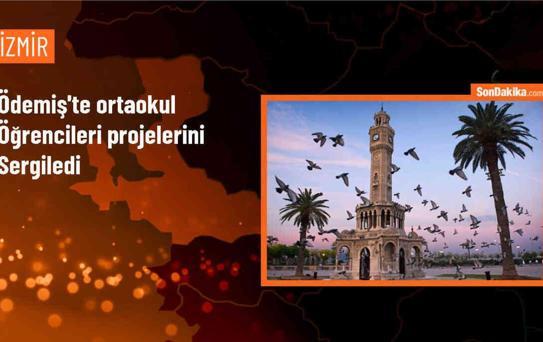Ödemiş'te Zeytinlik Sabahattin Şenocak Ortaokulu öğrencileri TÜBİTAK Bilim Fuarında projelerini sergiledi