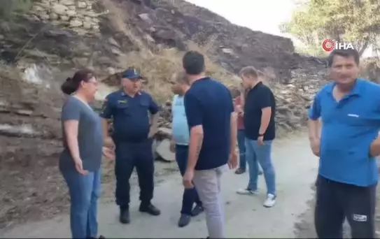 Başkan Arıcı ve Kaymakam Baştürk yangın bölgesinde incelemelerde bulundu