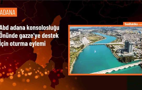 ABD Adana Konsolosluğu Önünde İsrail'in Gazze Saldırıları Protesto Edildi