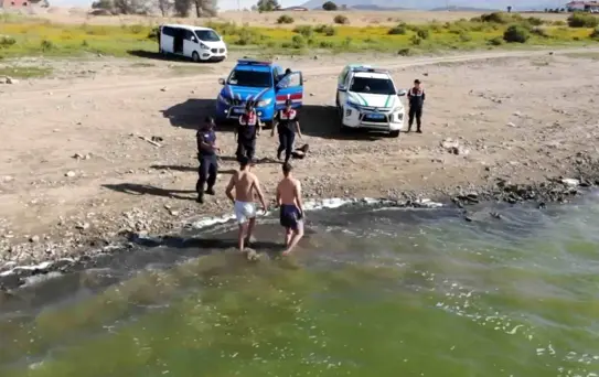 Aksaray'da Jandarma Dron İle Boğulma Vakalarına Müdahale Ediyor