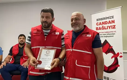 Güreşçiler Zonguldak'ta Kan Bağışında Bulundu