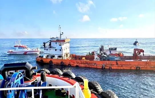 Şile Açıklarında Gemide Yangın