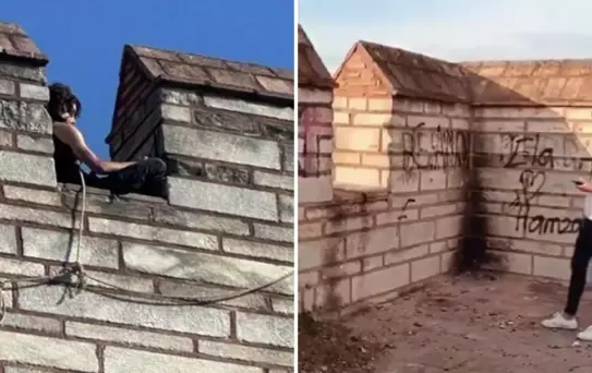 Etkileşim uğruna bu yapılır mı? Katliamın yaşandığı surda utandıran görüntü
