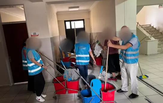 Hükümlülerden Okullara Temizlik Desteği