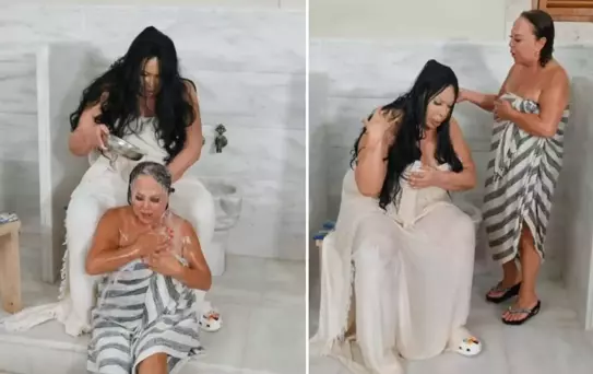 Safiye Soyman ve Bülent Ersoy hamamda yıkandı! Dünya Güzellerim Tatilde geri döndü
